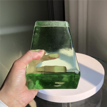 Wholesale Hot Melt Building Glass Bricks Original Green Glass Block For Building Decoration High-Quality for Hotel Construction