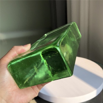 Wholesale Hot Melt Building Glass Bricks Original Green Glass Block For Building Decoration High-Quality for Hotel Construction