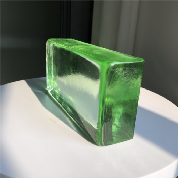 Wholesale Hot Melt Building Glass Bricks Original Green Glass Block For Building Decoration High-Quality for Hotel Construction