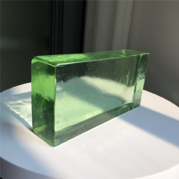 Wholesale Hot Melt Building Glass Bricks Original Green Glass Block For Building Decoration High-Quality for Hotel Construction