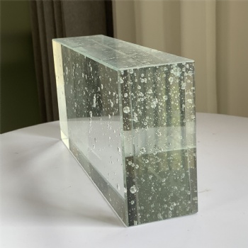 Wholesale Fine Ground Bubble Glass Bricks Building Clear White Glass Block For Building Decoration