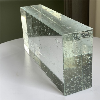 Wholesale Fine Ground Bubble Glass Bricks Building Clear White Glass Block For Building Decoration