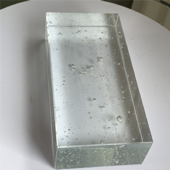 Wholesale Fine Ground Bubble Glass Bricks Building Clear White Glass Block For Building Decoration