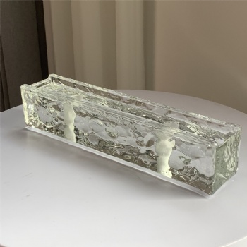 50*50*240mm High-Quality Hot Melt Clear White Glass Brick Building for Hotel or House Home Decoration