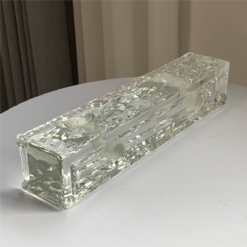 50*50*240mm High-Quality Hot Melt Clear White Glass Brick Building for Hotel or House Home Decoration