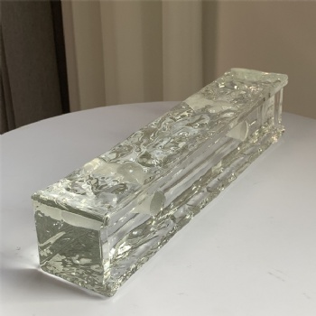 50*50*240mm High-Quality Hot Melt Clear White Glass Brick Building for Hotel or House Home Decoration