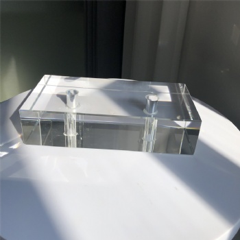 50*100*200mm High-Quality Clear White Transparent Crystal Glass Brick with Holes for Home Hotel House Decoration Building