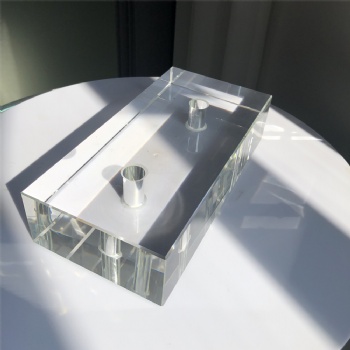 50*100*200mm High-Quality Clear White Transparent Crystal Glass Brick with Holes for Home Hotel House Decoration Building