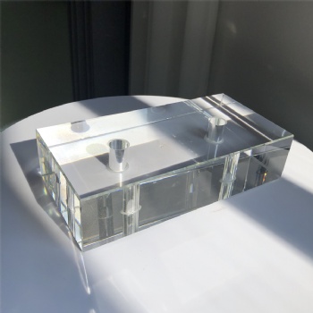 50*100*200mm High-Quality Clear White Transparent Crystal Glass Brick with Holes for Home Hotel House Decoration Building