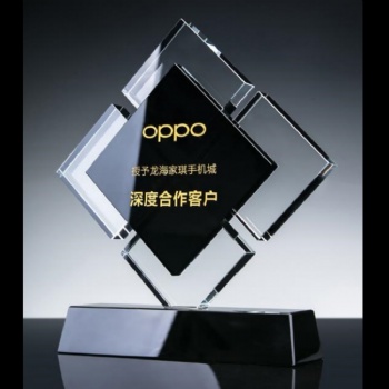ADL Crystal Glass Square Trophy Awards with Black Base High-Quality with Customized Logo and Awards Wholesales