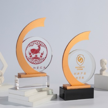 ADL Sports Crystal Crafts Crystal and Metal Material High Quality Manufacturer Awards Trophy for Business Souvenir