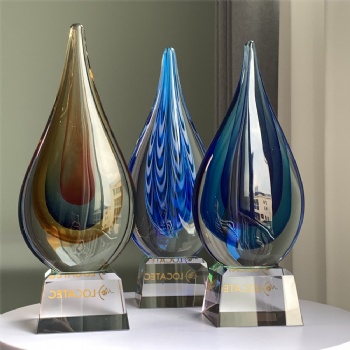 ADL 2023 New Design Luxurious Crystal Water Drops Droplet Glass Trophy Awards for Business Souvenir Gifts