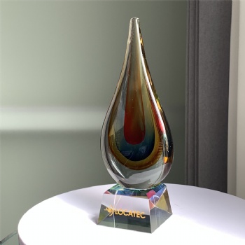 ADL 2023 New Design Luxurious Crystal Water Drops Droplet Glass Trophy Awards for Business Souvenir Gifts