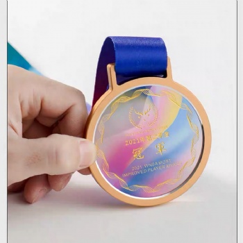 ADL New Design Personalized Customized Crystal Glass Medals for Sport Plaque