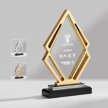 ADL Crystal Crafts' European Style Business Crystal Trophy Honor Awards Metal Competition for Love-Themed Gifts