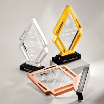 ADL Crystal Crafts' European Style Business Crystal Trophy Honor Awards Metal Competition for Love-Themed Gifts