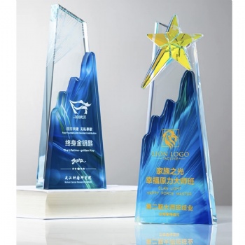 ADL Customized Trophies Awards New Design Crystal Glass Star Plaques for Sports Events Love Theme Engraved Souvenir Gifts