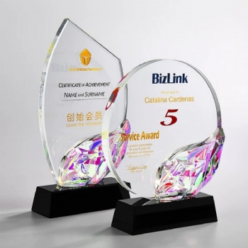 ADL Customized Sports Theme Glass Trophies and Awards New Design Polished Crystal Plaques for Souvenirs and Gifts