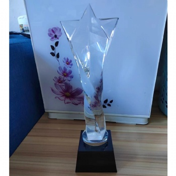 ADL High-Quality Crystal Glass Star Trophy Crystal Crafts Awards for Business Gifts Engraving Crystal Trophy from Europe