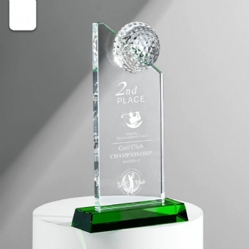 ADL Golf Crystal Glass Trophies Polished Crystal Plaques with Laser Engraving Awards for Souvenirs Sports Gifts Crafts for Decor