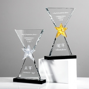 ADL New Factory's K9 Crystal Glass Trophy Awards Star Resin Wholesales UV Printing Sports Theme Decor Business Crafts from China