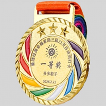 ADL Customized New Design Sport Event Award Medals Run Star Medals Plaques Gold Silvery Copper Colors Logo Words Souvenir