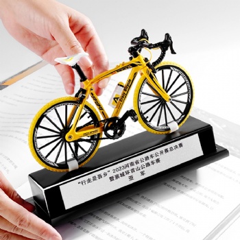 ADL Crystal Glass Trophies with Wood New Design Factory Direct Bicycle Bike Sports Events Business Craft Awards Gifts