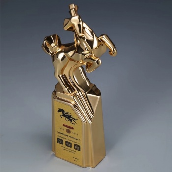 New Product Creative horse Shape Resin Trophy Award Manufacturer Customize logo