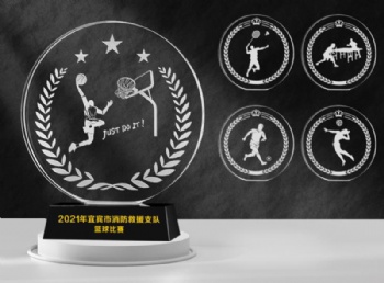 High quality and low price Sports competition Crystal Glass Trophy for Souvenir Gifts