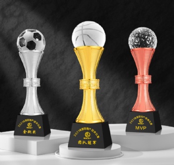 High quality and low price Sports competition Crystal Glass Trophy for Souvenir Gifts