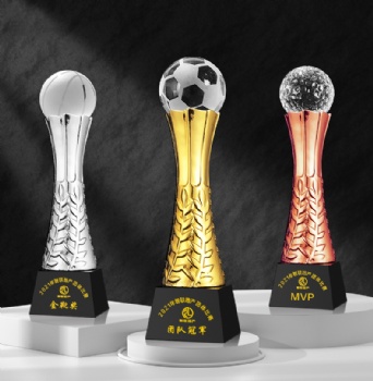 High quality and low price Sports competition Crystal Glass Trophy for Souvenir Gifts