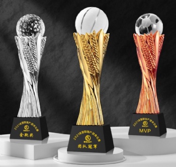 High quality and low price Sports competition Crystal Glass Trophy for Souvenir Gifts