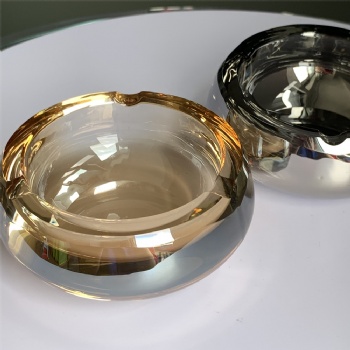 ADL New Design Round Small Crystal Glass Ashtray Custom Logo High-Quality Smoking Accessories Cigarette Glass Ashtrays Wholesale