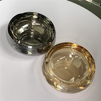 ADL New Design Round Small Crystal Glass Ashtray Custom Logo High-Quality Smoking Accessories Cigarette Glass Ashtrays Wholesale