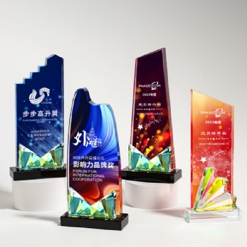 Customized logo new style High Quality Crystal Trophy Blank Crystal Glass Trophy