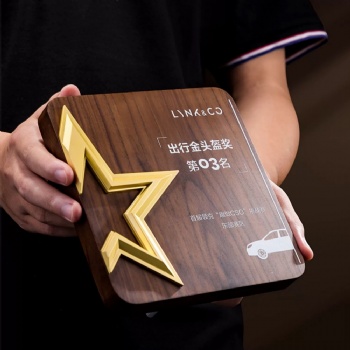 ADL Wooden Star Trophy Awards Plaques Love Crystal Trophy Awards Business Crystal Wooden Crafts Plaques for Sports Europe