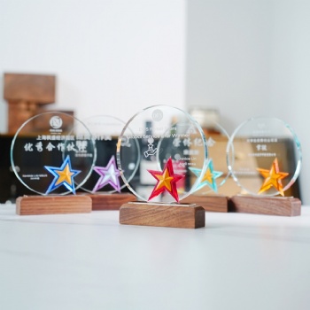 ADL 2024 New Design Star Crystal Trophy Awards Souvenir from China Customized Colorful Trophies, Medals, and Plaques