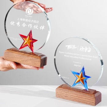 ADL 2024 New Design Star Crystal Trophy Awards Souvenir from China Customized Colorful Trophies, Medals, and Plaques