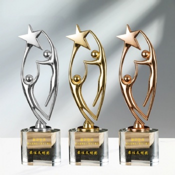 ADL Metal Crystal Glass Trophy Awards Star Crystal Crafts Sports Crystal  Awards Crafts Engraving Crystal Trophy with Customized