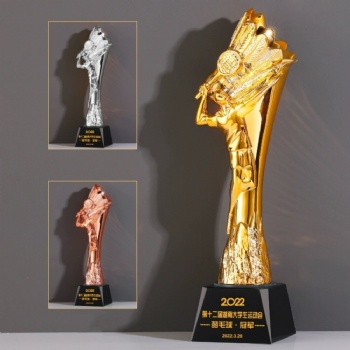 ADL Engraving Crystal Glass Resin Trophy Awards Plaques for Sports Basketball Football Badminton Running Trophy Awards
