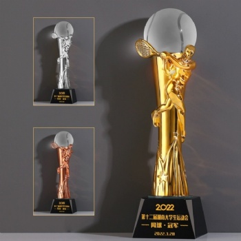 ADL Engraving Crystal Glass Resin Trophy Awards Plaques for Sports Basketball Football Badminton Running Trophy Awards