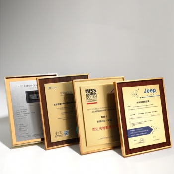 ADL New Design Metal and Leather High-Quality Certificate Awards School Trophy Enterprise Honor Certificate Plaques from China