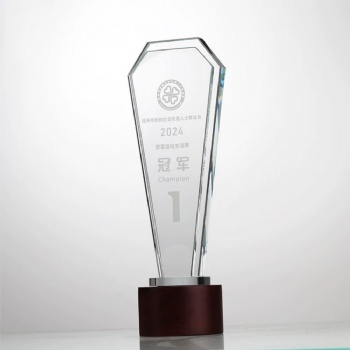 ADL Wooden New Design Crystal Glass Wholesales Trophy Awards Plaques Sports Trophy for Business Souvenir Gifts from Europe