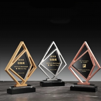 ADL Metal New Design Crystal Glass Trophy Awards for Business Souvenir Gifts Sports Crystal Crafts Engraving Crystal Trophy