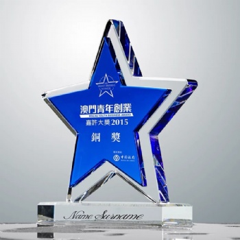 ADL Crystal Glass Star Clear Trophy Awards Glass Crafts Gifts for Souvenir Business Gifts Crystal Crafts for Business Gifts