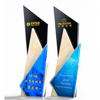 ADL Marble Stone Crystal Glass Trophy Awards Cube Sports Crystal Crafts Business Souvenir Gifts Hand Made Crystal Awards