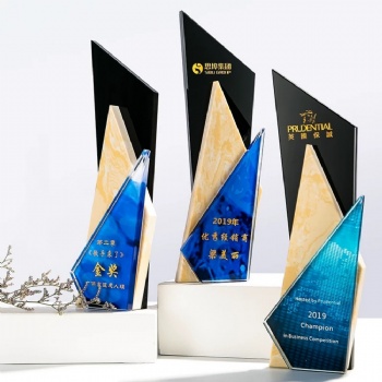 ADL Marble Stone Crystal Glass Trophy Awards Cube Sports Crystal Crafts Business Souvenir Gifts Hand Made Crystal Awards