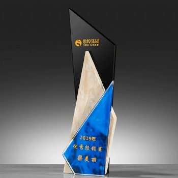 ADL Marble Stone Crystal Glass Trophy Awards Cube Sports Crystal Crafts Business Souvenir Gifts Hand Made Crystal Awards