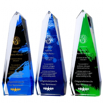 ADL Clear Glass Polished Crystal Glass Trophy Crystal Trophy Crafts for Business Gifts Love Crystal Trophy