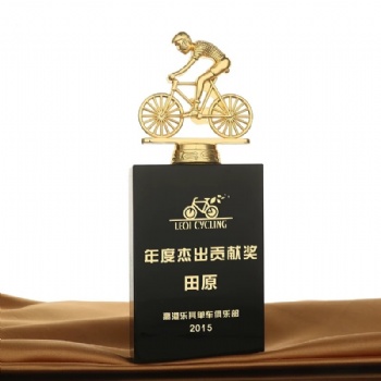 ADL Metal Crystal Glass Trophy Sports Crystal Crafts Awards Bicycle Mountain Bike Race Off-Road Race Trophy Awards from China